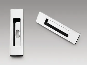 ID 411 - Recessed brass door handle with lock by Colombo Design - view 2